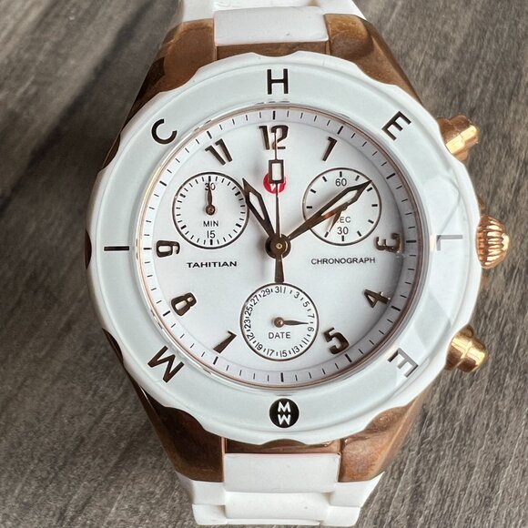 Authentic Michele Rose Gold Tahitian Jelly Bean Watch main image 5
